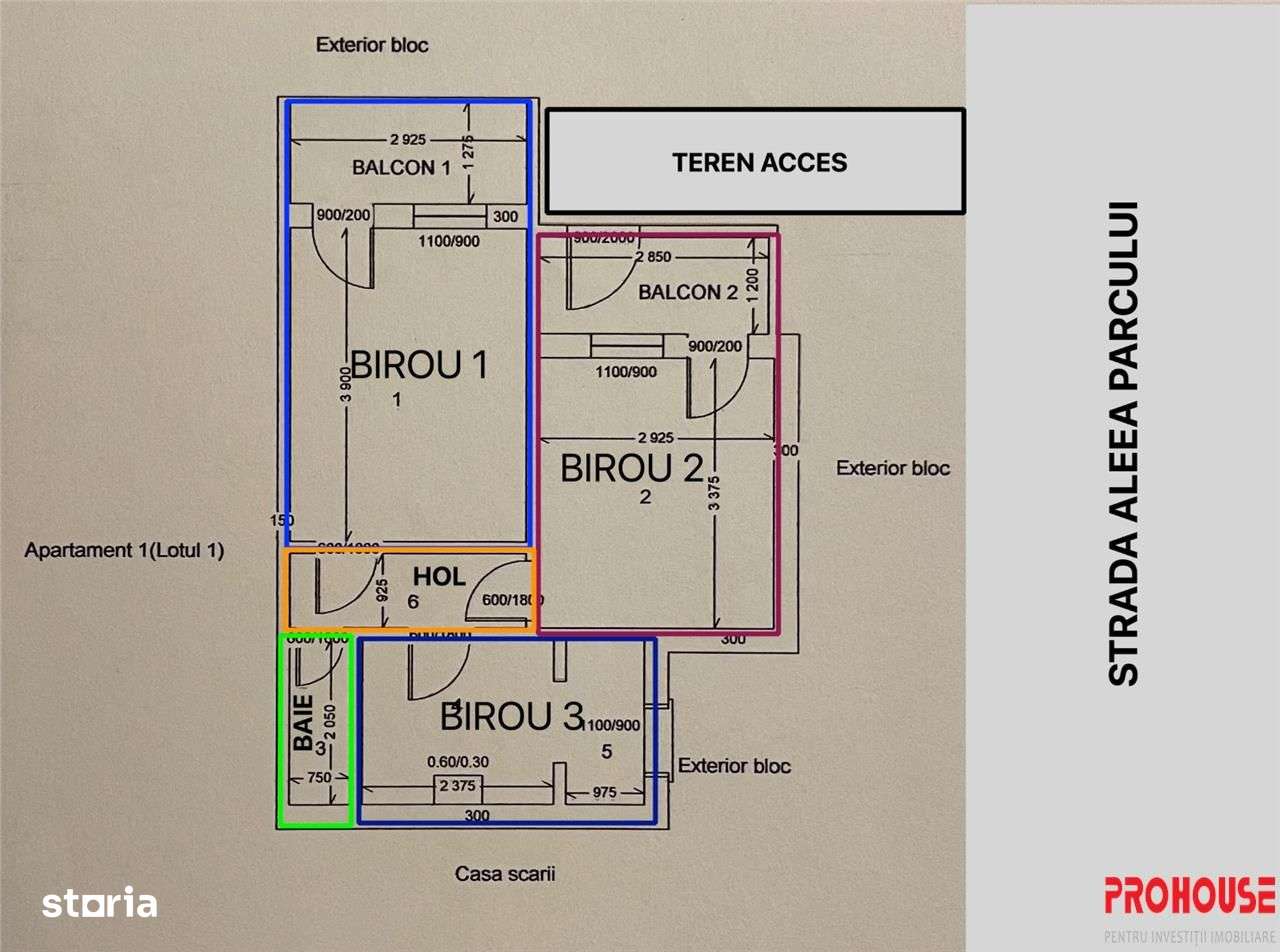 Apartament pretabil birouri - 40 mp - Aleea Parcului-9