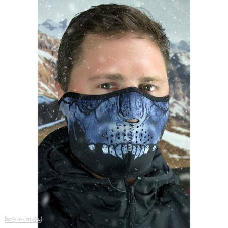 zan headgear half face mask midnight skull one size 25030310 - 2