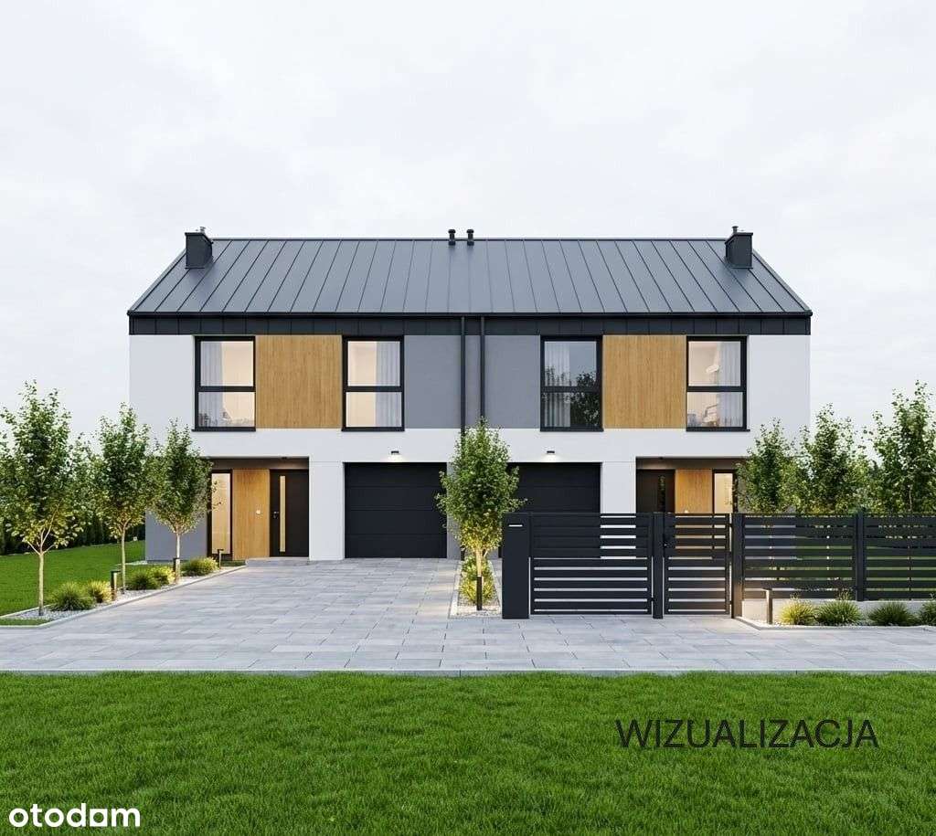 Nowoczesny dom w zabudowie bliźniaczej | 136 m² |