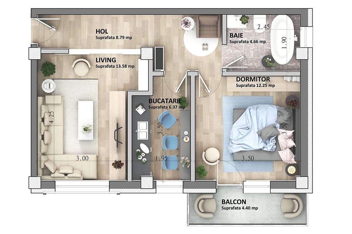 Capat CUG  2 camere D 50 m et 2 Lunca Cetatuii ZERO TAXE NOTAR - Imagine principală: 2/14