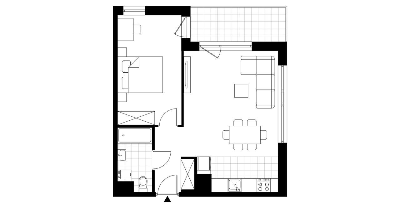 Bulvar Apartments | mieszkanie 2-pok. | D.3.06 - Pełny obrazek: 3/8