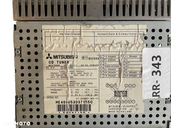 Tania Wysyłka 10zł Radio CD Fabryczne Mitsubishi Colt VI MZ312966 - 4