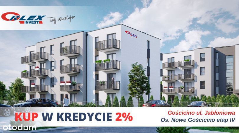 2 pokoje, ogródek, Orlex Invest, kredyt 2%