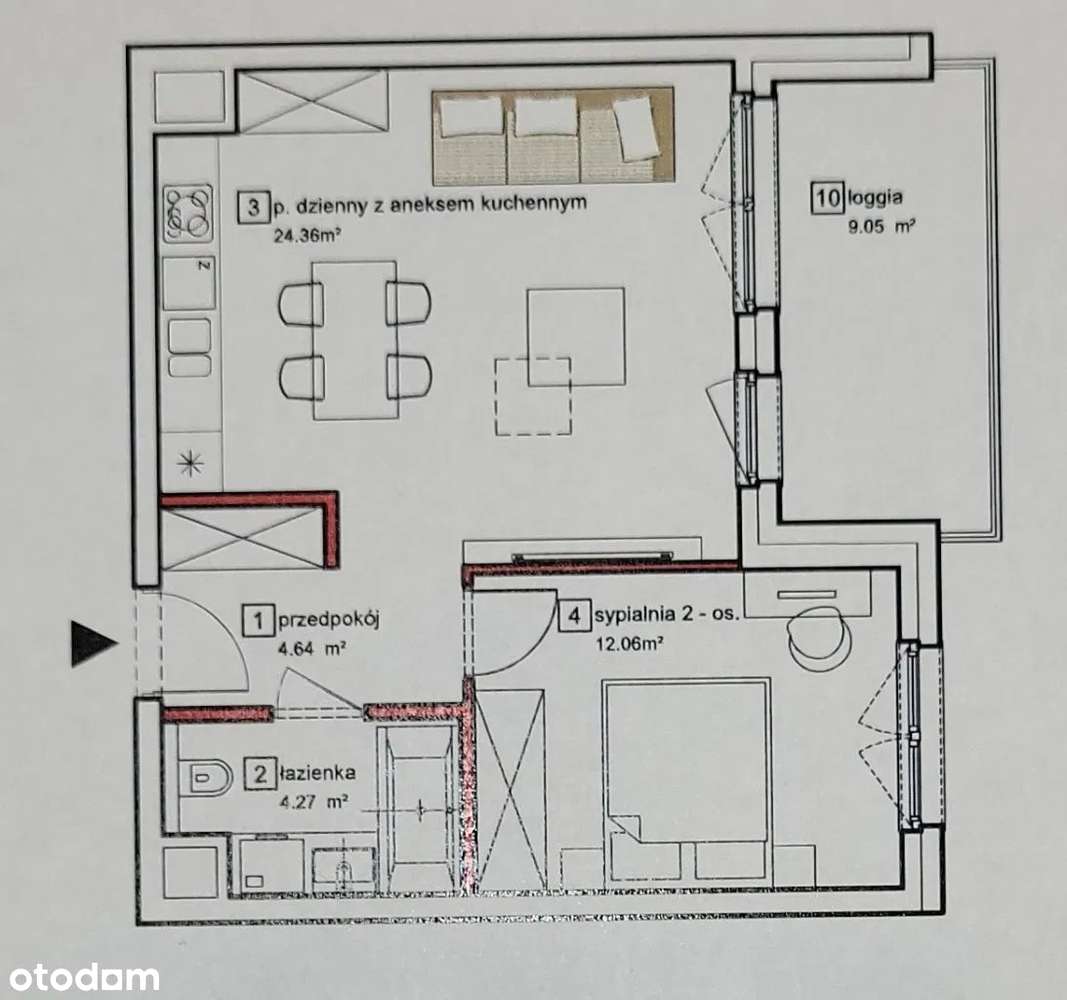 Nowoczesny Apartament 2 pokojowy z aneksem - Francuska Park + garaż-19
