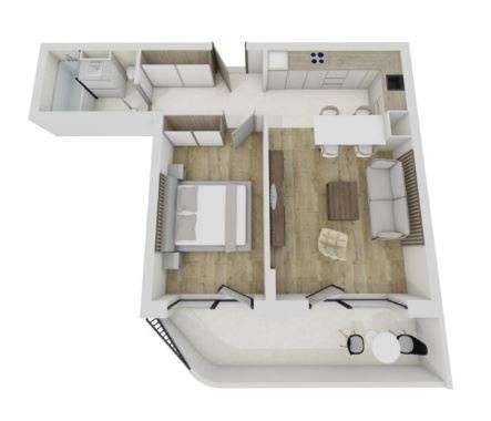 Apartament de 2 camere, 53 mp, zona Eroilor — fotografia 1