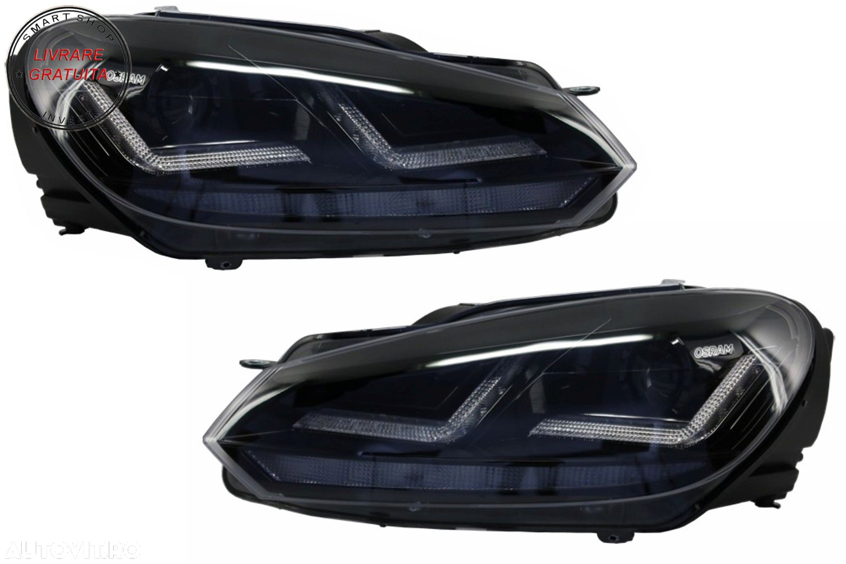 Faruri Osram LED VW Golf 6 VI (2008-2012) Black LEDriving Semnal Dinamic- livrare gratuita - 2