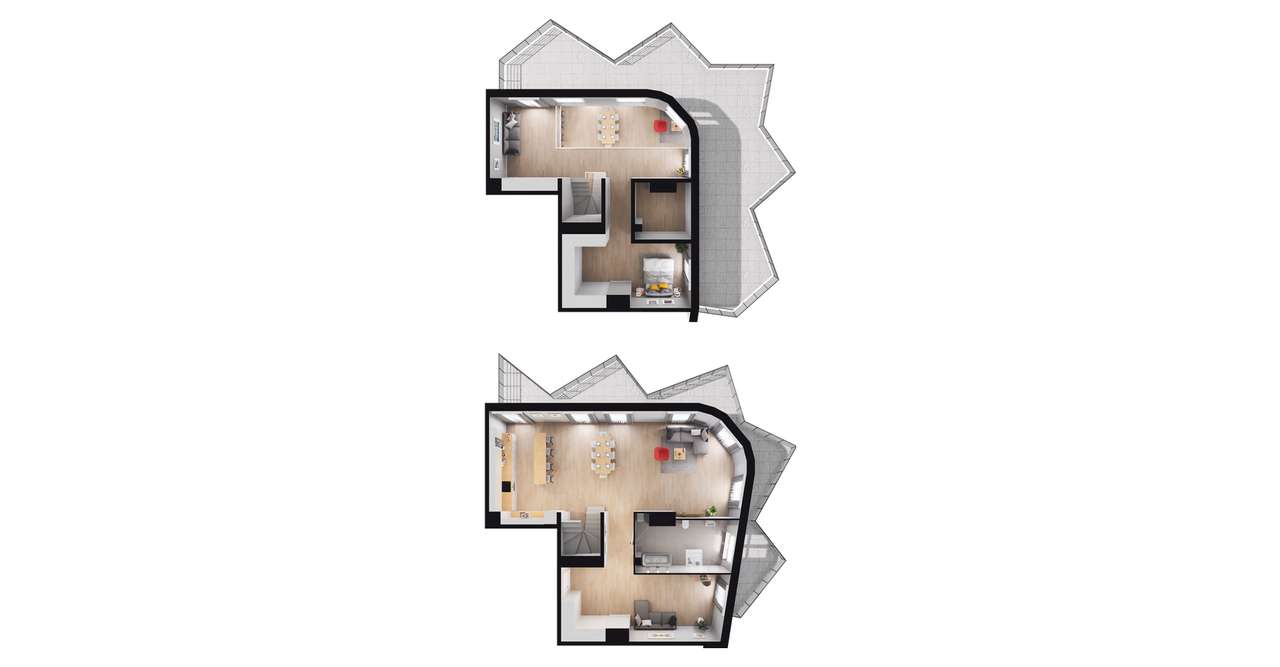 1-pokojowe mieszkanie 119m2 + taras Bez Prowizji - Pełny obrazek: 4/9