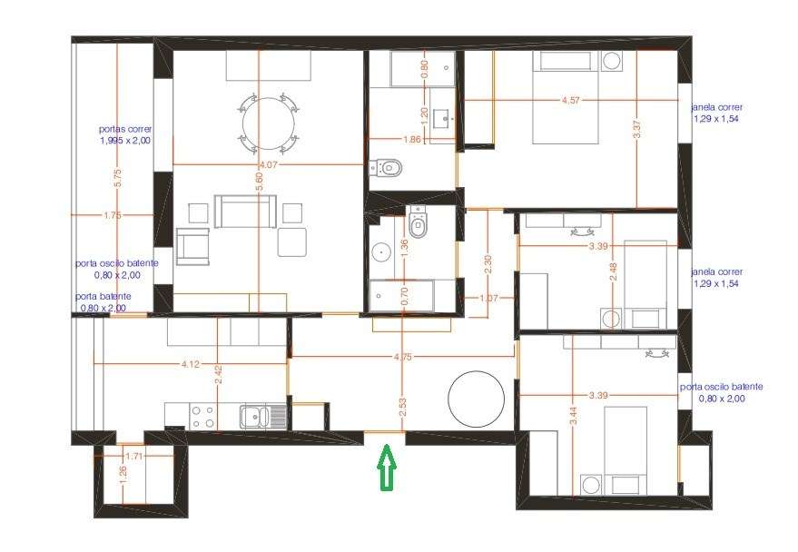 Apartamento T3+1 - Casa Branca - Coimbra/Venda-35