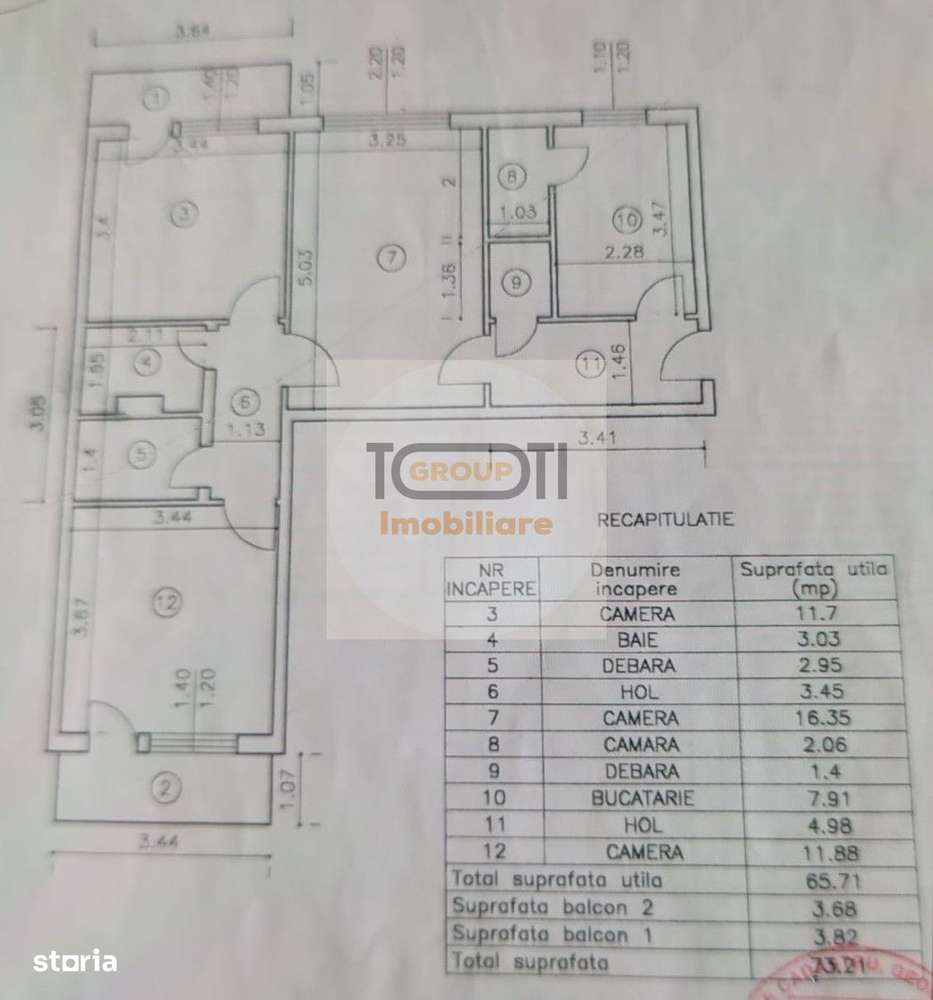 Apartament de vânzare în zona PODU ROȘ cu 3 camere decomandat-10