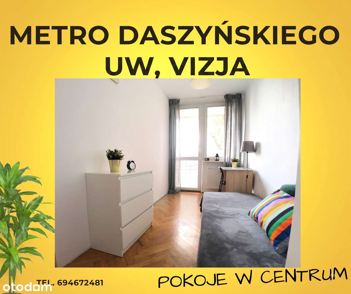 Pokoje - Centrum - w świetnej lokalizacji - Metro Rondo Daszyńskiego
