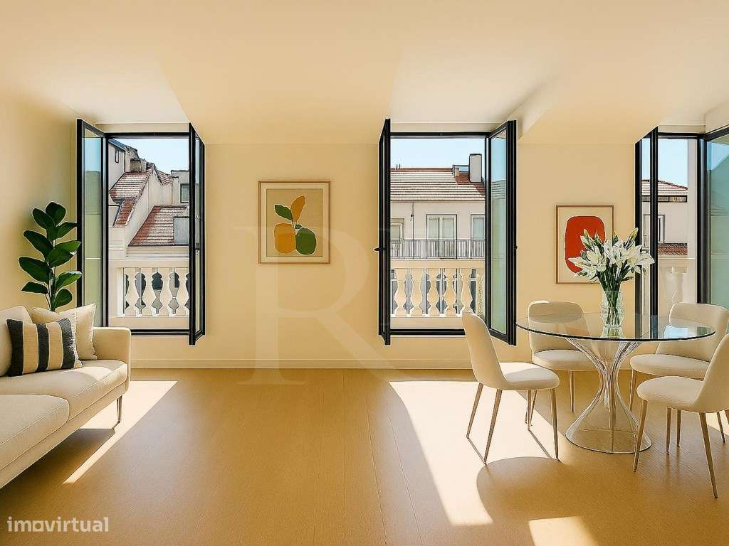 Apartamento T2 com varanda e vista rio em Lisboa-2