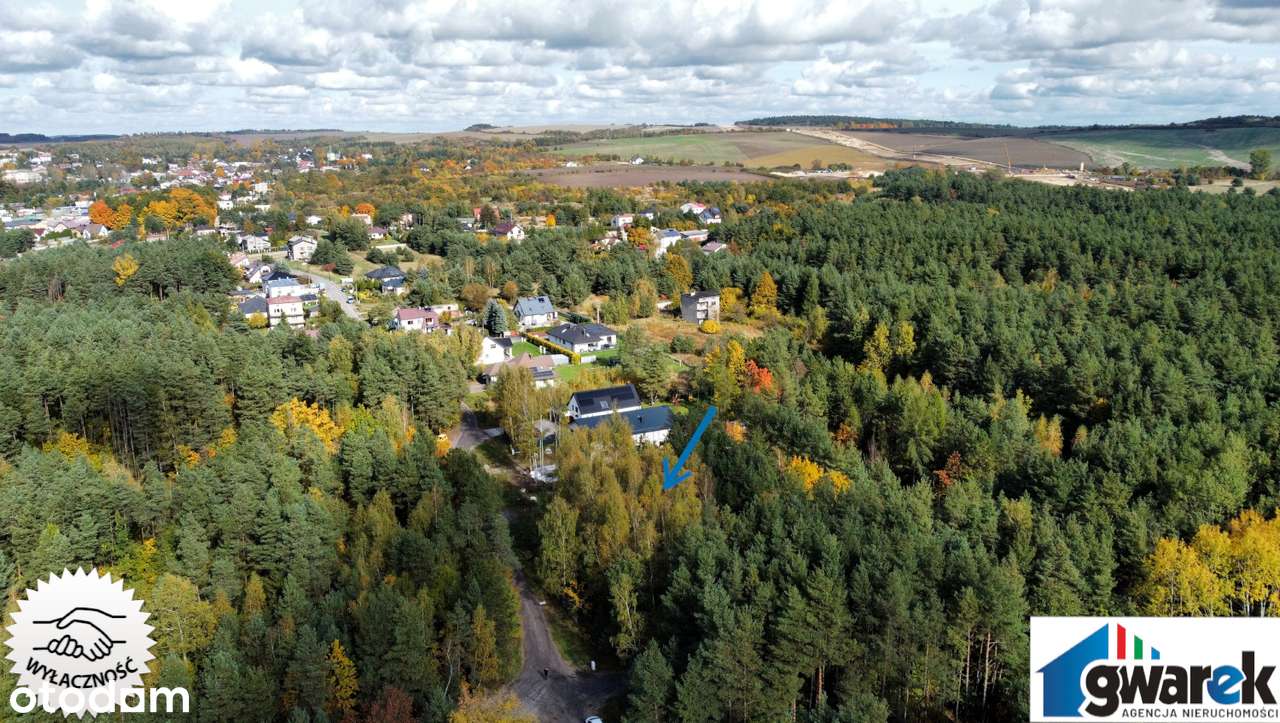 Działki, Działka budowlana pod lasem w dzielnicy Zawiercia, Kromołów.-7