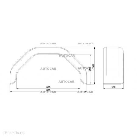 Aripa plastic remorca roti R13,aparatori noroi/piese remorci/accsesorii remorci - 2