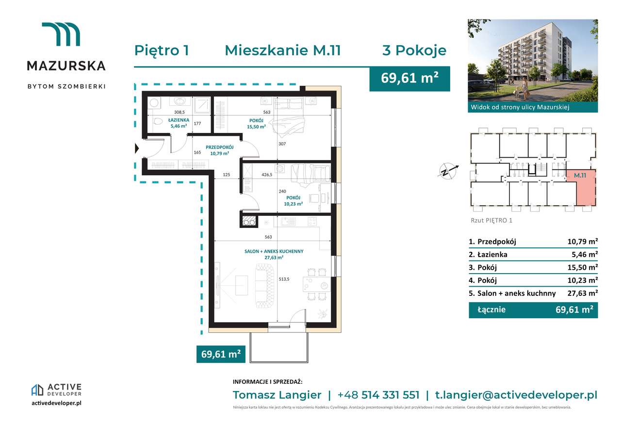 3-pokojowe mieszkanie, piętra 1-6 | Nowa inwestycja - Vista 3