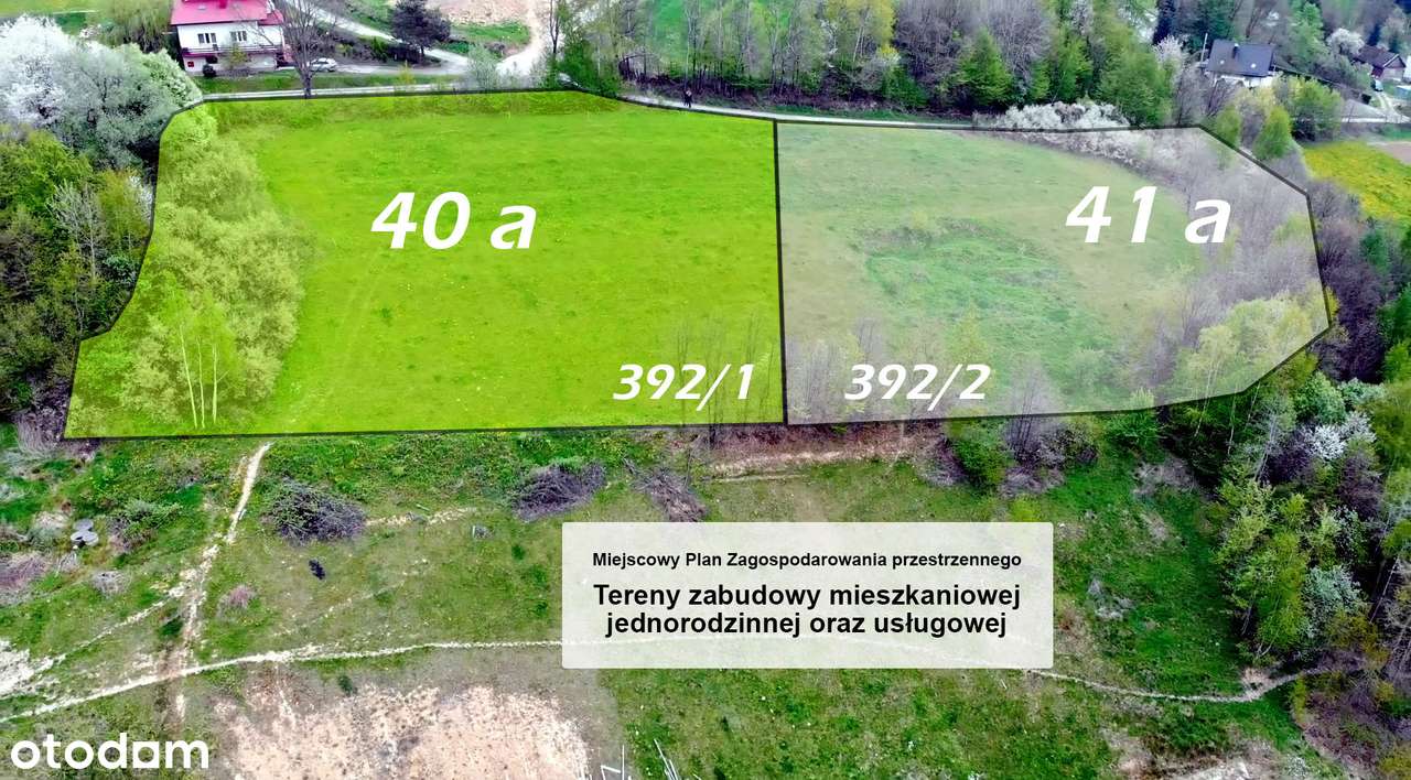 Malowniczo położona działka w Przydonicy w gminie Gródek nad Dunajcem - Pełny obrazek: 2/9