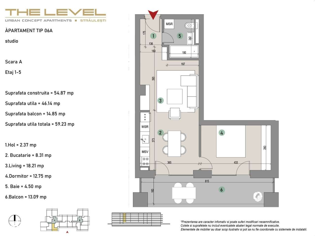 THE LEVEL | APARTAMENT 2 CAMERE | PIATA PRESEI | FINISAJE PREMIUM-14