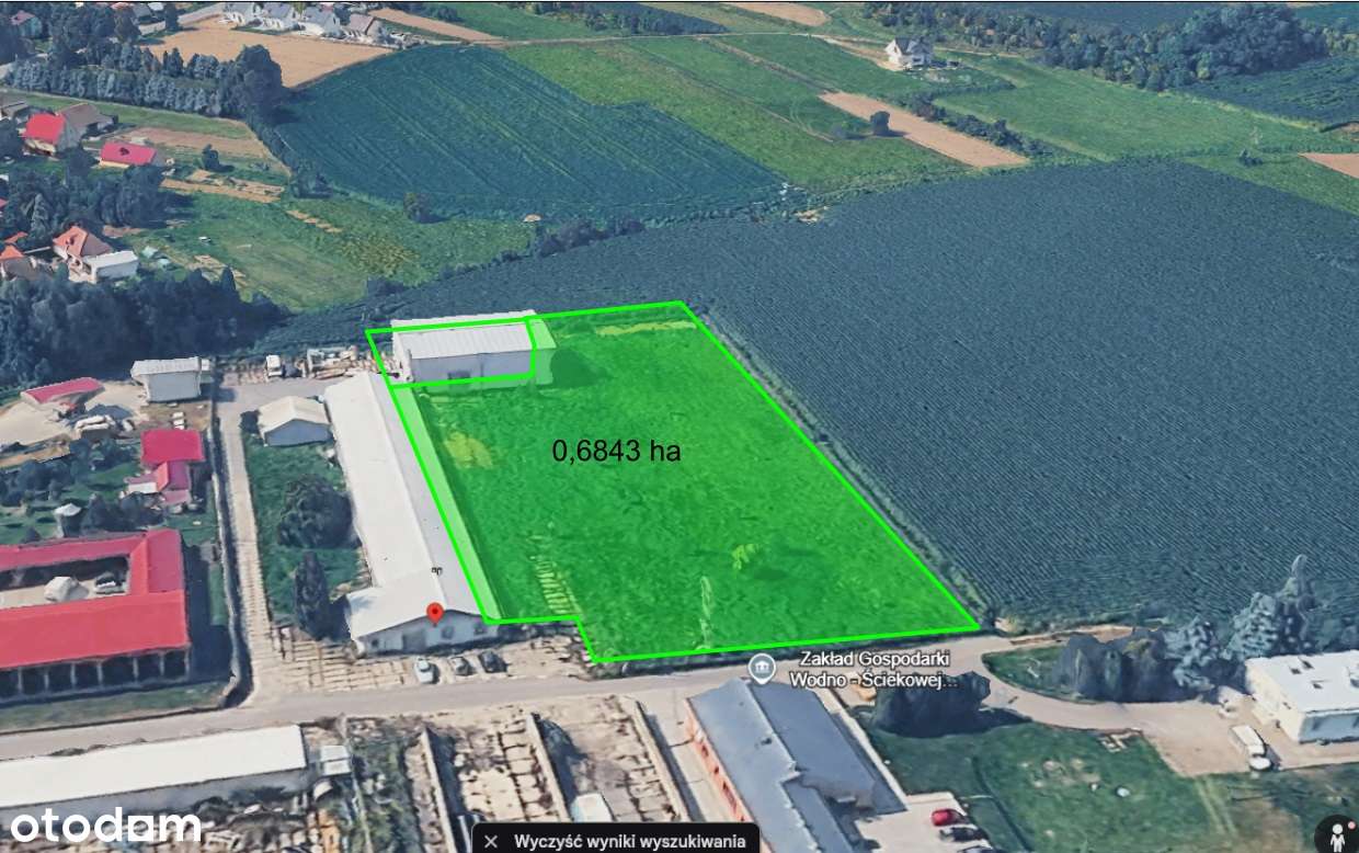 Nieruchomość komercyjna 6843 m² z halą 452 m² i pozwoleniem na rozbud.