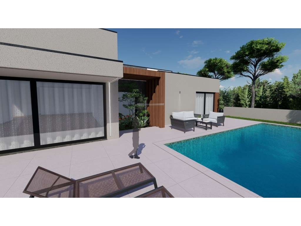 Moradia isolada T4, arquitetura contemporânea com garagem e piscina...-6