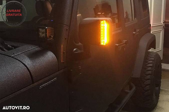 Capace Oglinzi LED cu Semnalizare compatibile cu Jeep Wrangler JK Rubicon (2007-20- livrare gratuita - 14