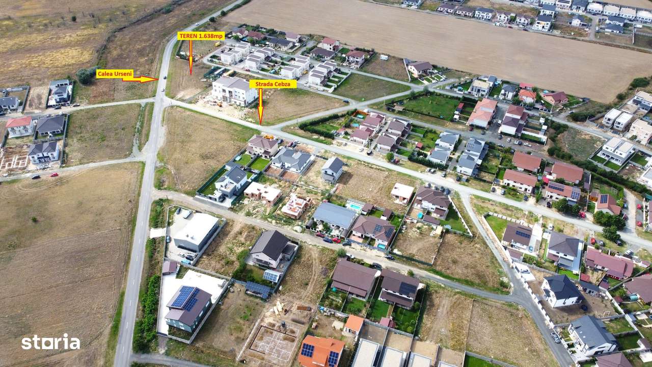 1638mp-Acces direct la Calea Urseni-Teren pentru SAD+4AP - Imagine principală: 4/5