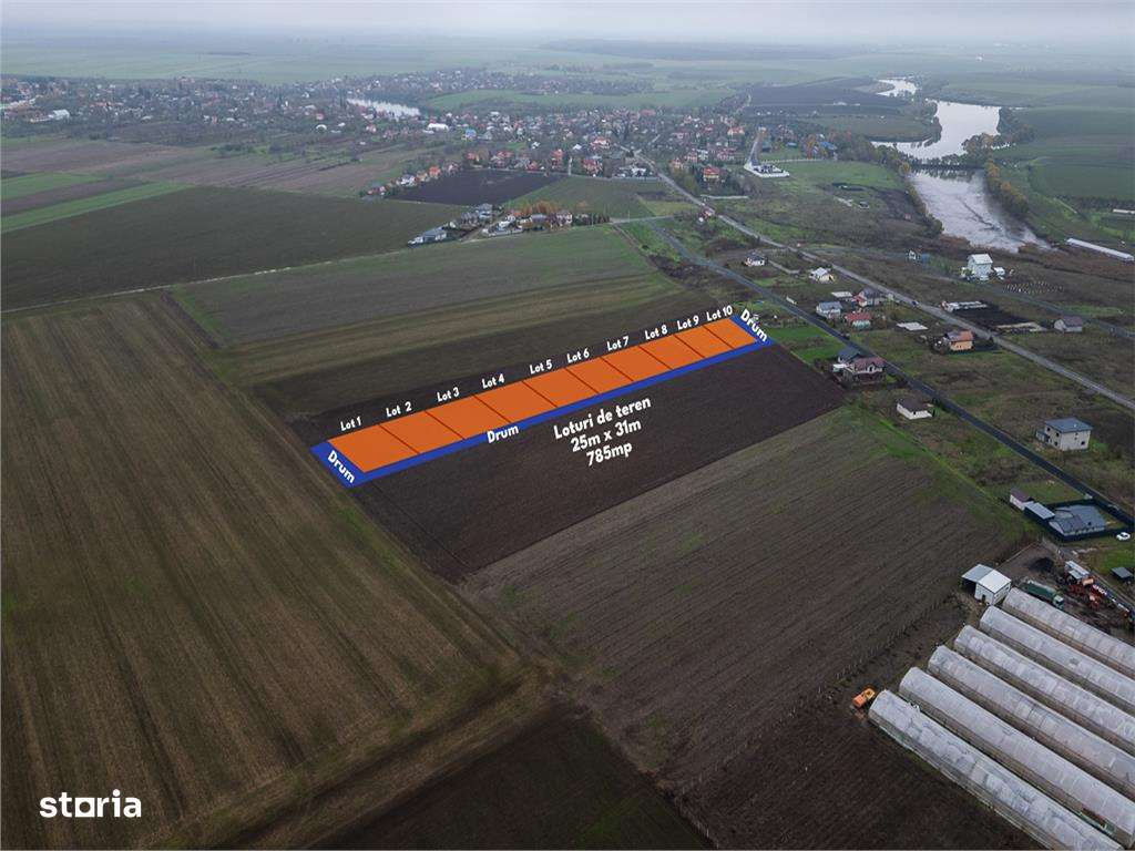 BELCIUGATELE - DN3,TEREN INTRAVILAN 5495 MP,DESCHIDERE 175 ML,INVESTIT - Imagine principală: 4/4