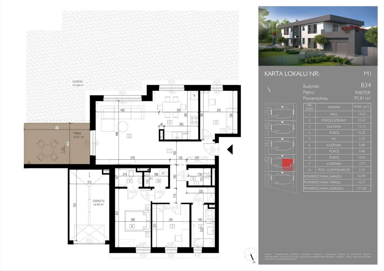 4-pokojowe mieszkanie 97m2 + ogródek Bez Prowizji - Pełny obrazek: 2/7