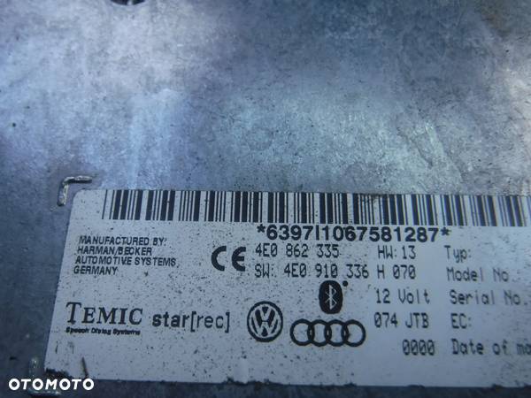 Audi Q7 4L  A8 A6 modul bluetooth antena 4E0862335 4E0910336H - 2
