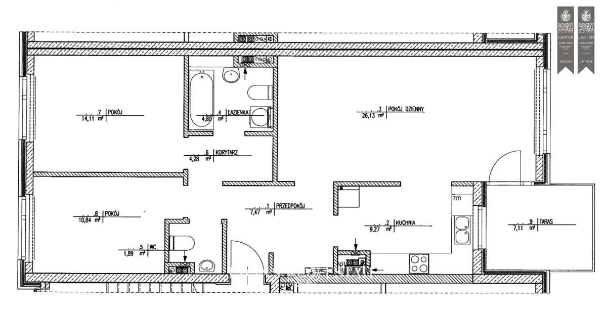 Trzypokojowe mieszkanie na sprzedaż- Powiśle-13