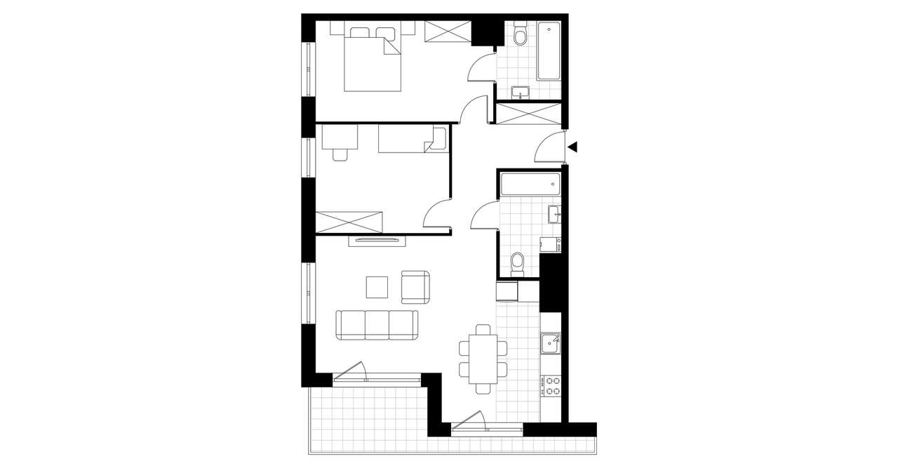 3-pokojowe mieszkanie 69m2 + loggia Bez Prowizji - Pełny obrazek: 3/8