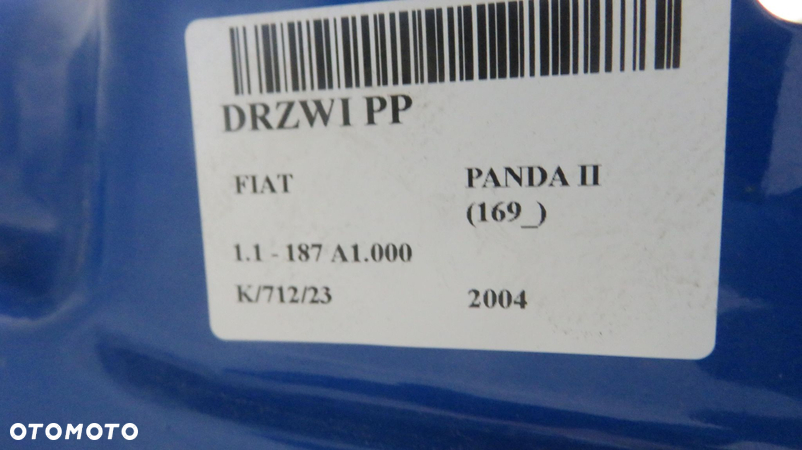 DRZWI PRAWE PRZEDNIE FIAT PANDA II (169_) 734/A - 9