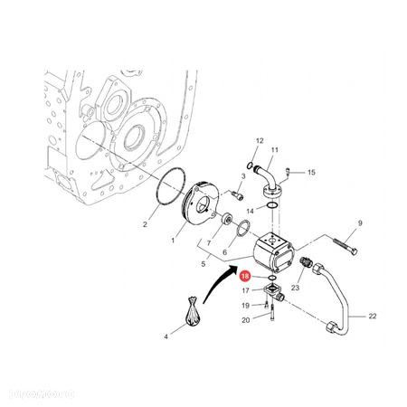 Pierścień oring hydrauliki Massey Ferguson X548860601000 Oryginał - 3