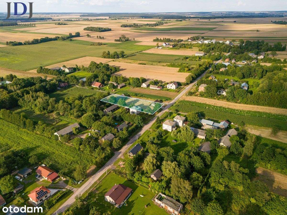 DZIAŁKA 30 AR Z BUDYNKIEM GOSPODARCZYM. CHEŁMIEC - Pełny obrazek: 4/6