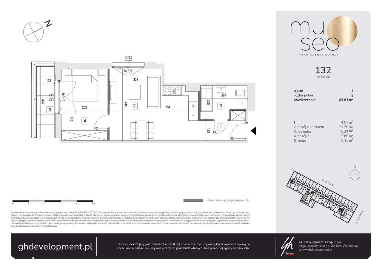 2-pokojowe mieszkanie 43m2 + taras Bez Pośredników - Pełny obrazek: 2/7