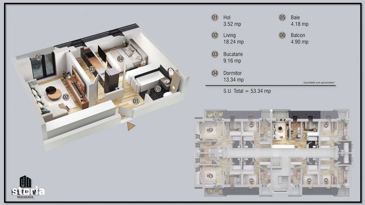 Ap. 2 cam.  finalizare aprilie 2026 zona Militari Residence - Imagine principală: 1/9