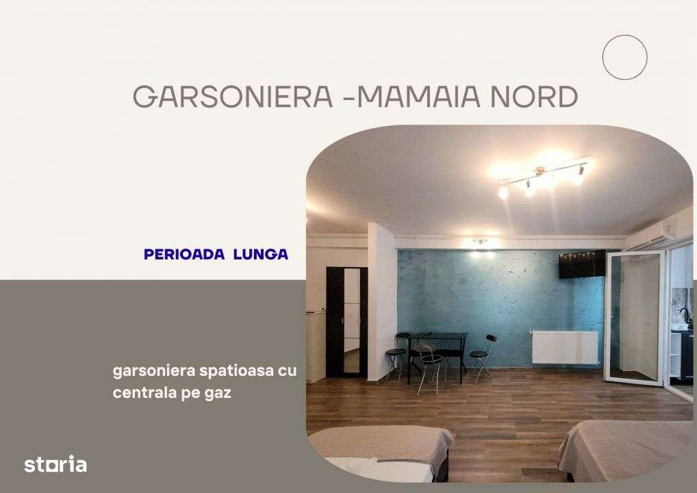 Garsoniera spatioasa- cu centrala, mobilata-Mamaia Nord-Tabara Navodar - Imagine principală: 1/7