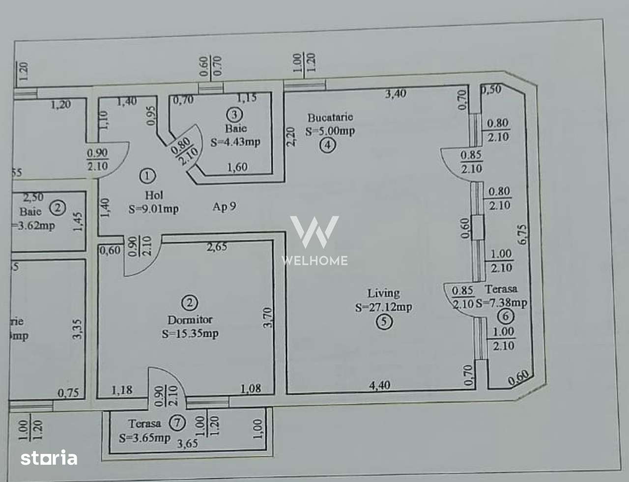 Apartament 2 camere, 61 mp, Turnisor Sibiu-8