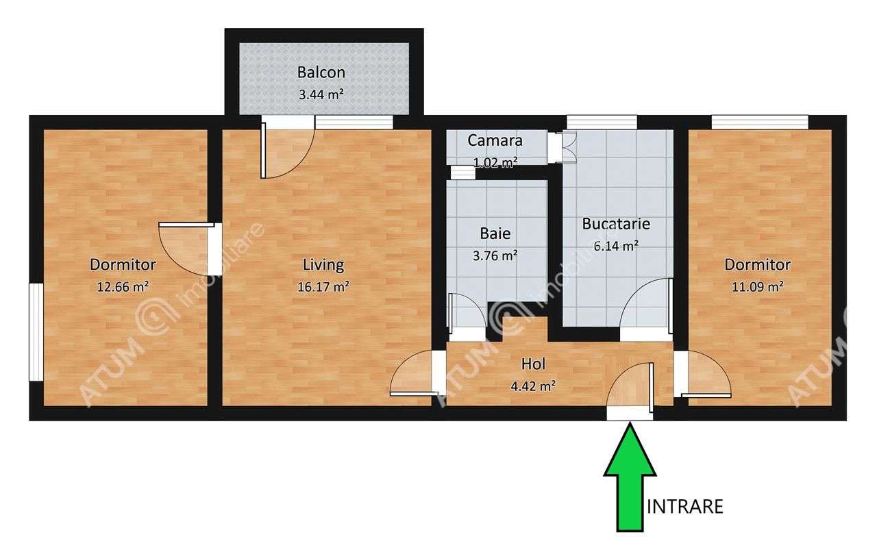 Apartament cu 3 camere pe Calea Dumbravii din Sibiu zona Dioda - Imagine principală: 5/17