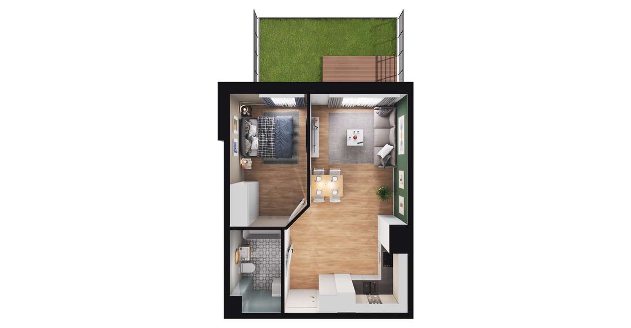 Medyków 32 | mieszkanie 2-pok. | 15 - Pełny obrazek: 3/8