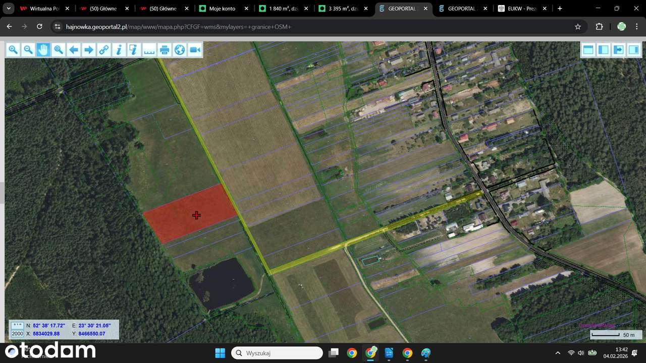 Witowo działka rolna 1,0145 ha, wymiay 66,7x152m-6