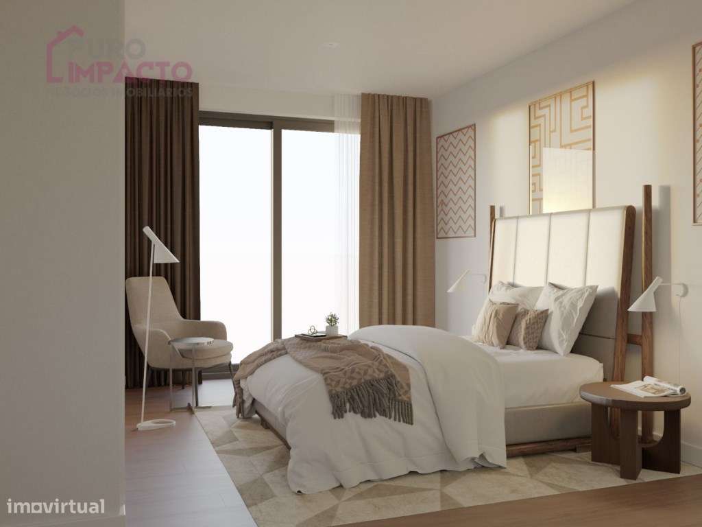 NOVO T2 2º andar Norte/Poente com varanda e vista mar em Espinho-7