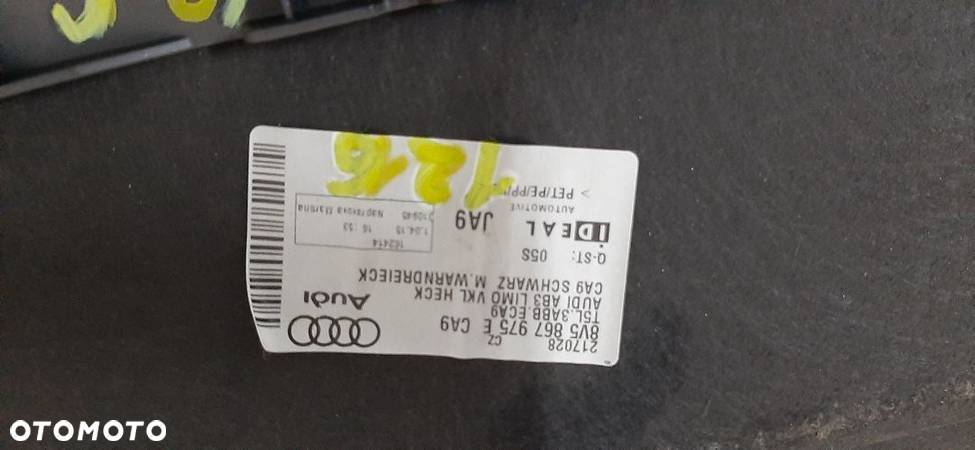 TAPICERKA KLAPY BAGAŻNIKA AUDI A3 8V sedan czarna 8V5867975E - 11