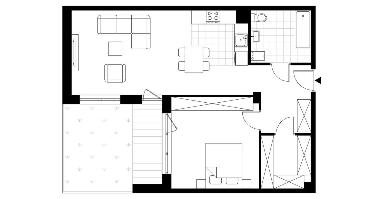 2-pokojowe mieszkanie 65m2 + ogródek Bez Prowizji - Pełny obrazek: 4/9