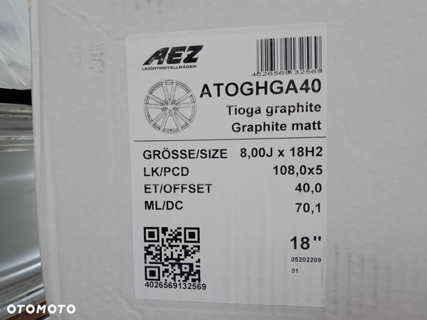 alufelgi 18 NOWE AEZ ford volvo peugeot citroen grafi 8jx18 et40 5x108 - 2