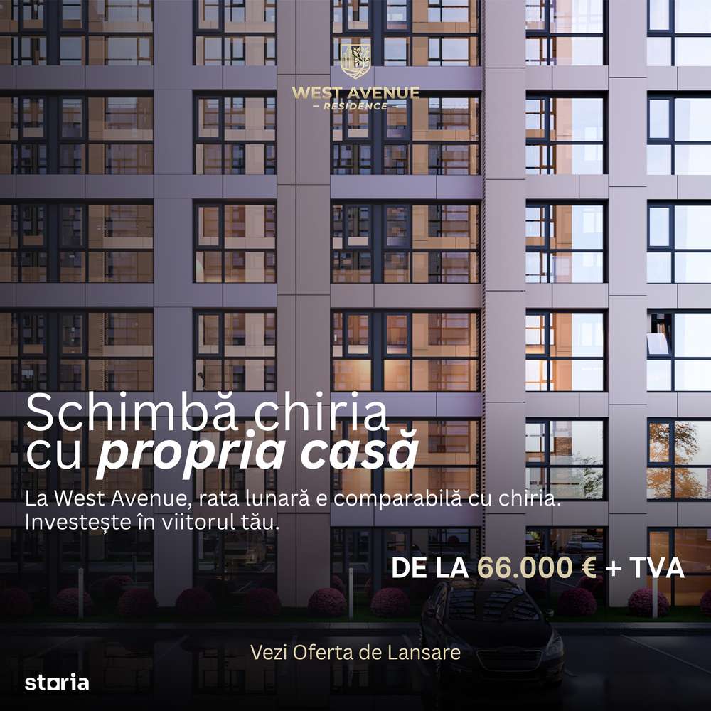 Apartament 2 camere premium | Luminos | Ansamblu West Avenue