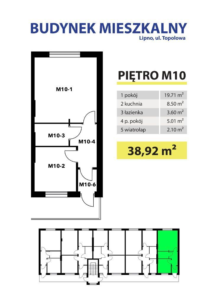 Lokal mieszkalny M10 38,92m2 sprzedaż lub wynajem