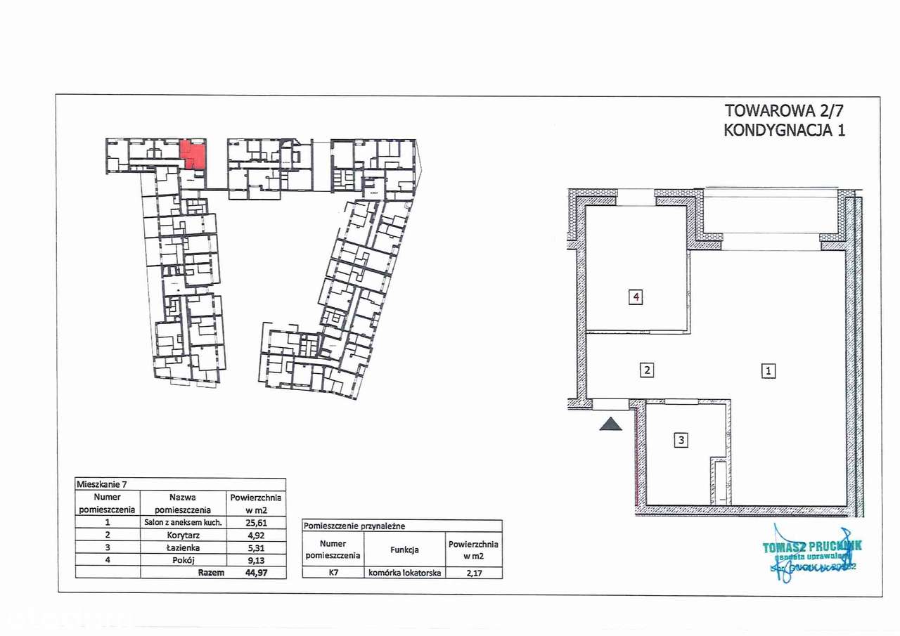 2-pokojowe mieszkanie 44m2 Bezpośrednio - Pełny obrazek: 2/7