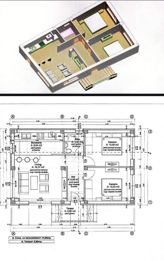 Clinceni Casa individuala pe Parter la pret de Apartament - Imagine principală: 4/10