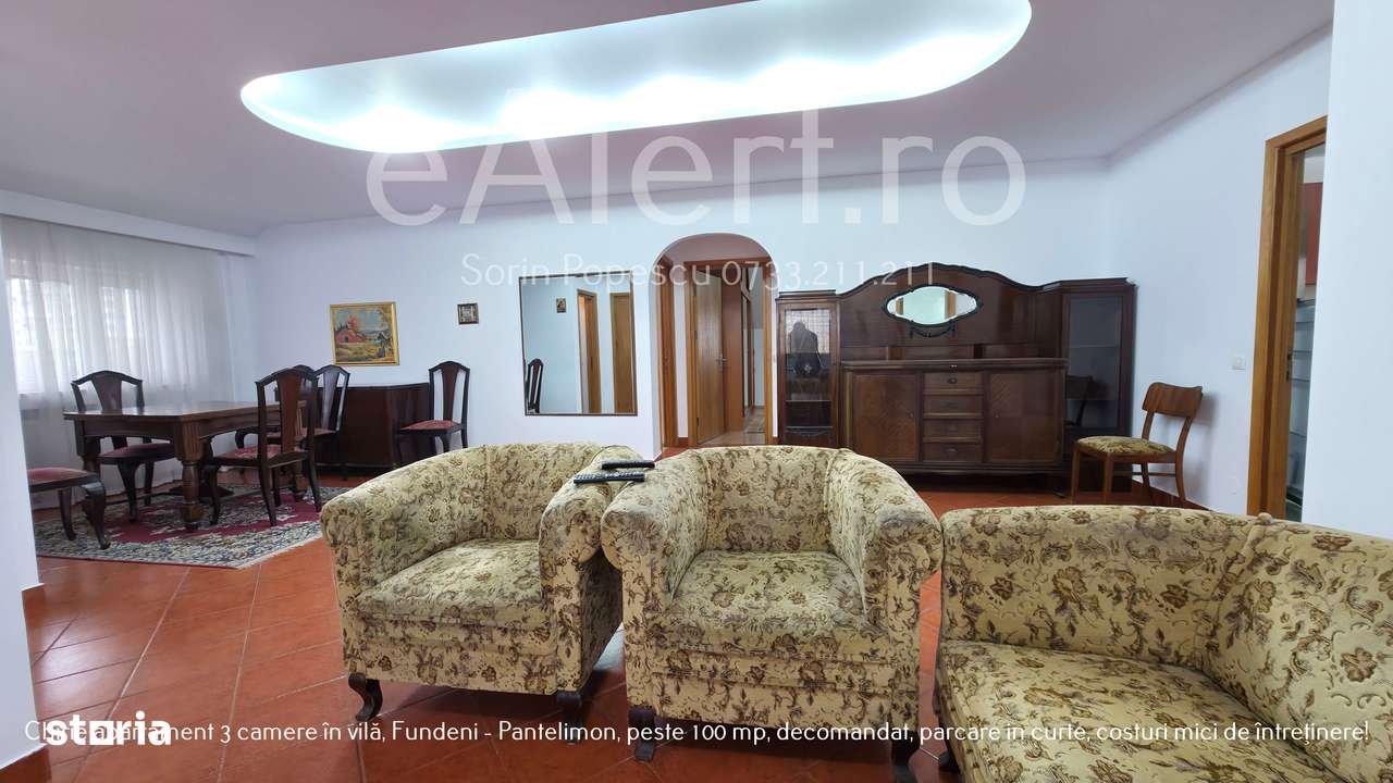 Apartament 3 camere în vilă – 100+ mp, curte, parcare, zonă excelentă - Imagine principală: 1/20