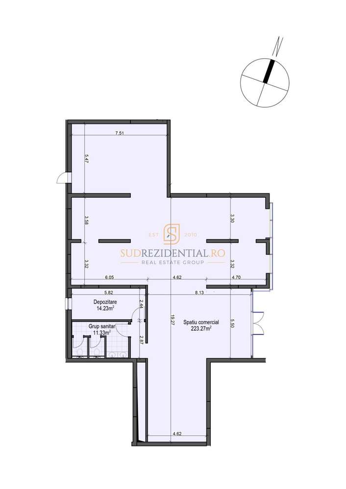 Spatiu comercial 223 mp, vitrina 13 ml, acces dublu, Bd. Metalurgiei-5