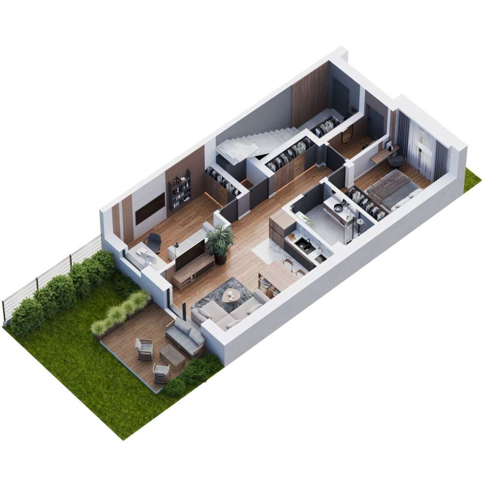 Nowoczesny parter z ogrodem – przestrzeń i komfort - Pełny obrazek: 5/6